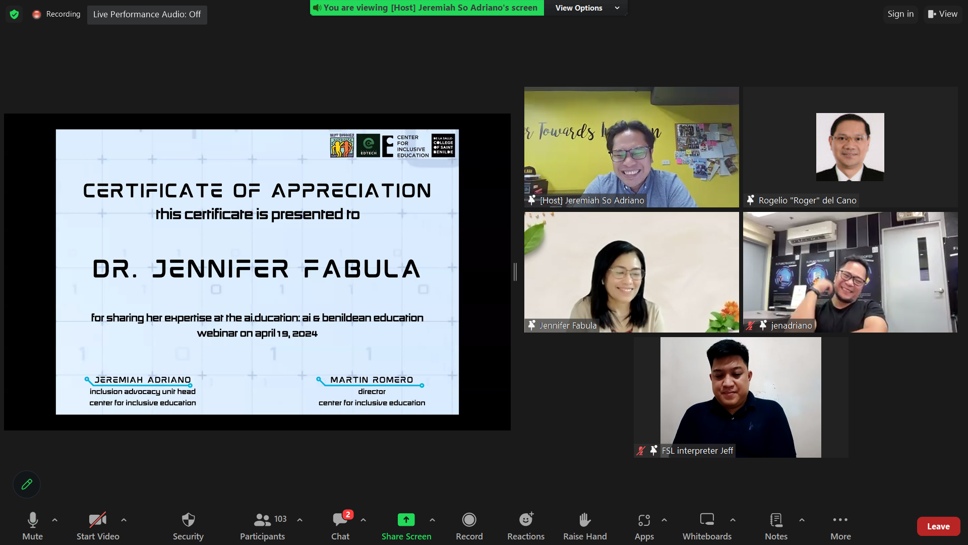 [CIE] CIE x CET Hosts AI.Ducation: AI & Benildean Education Webinar