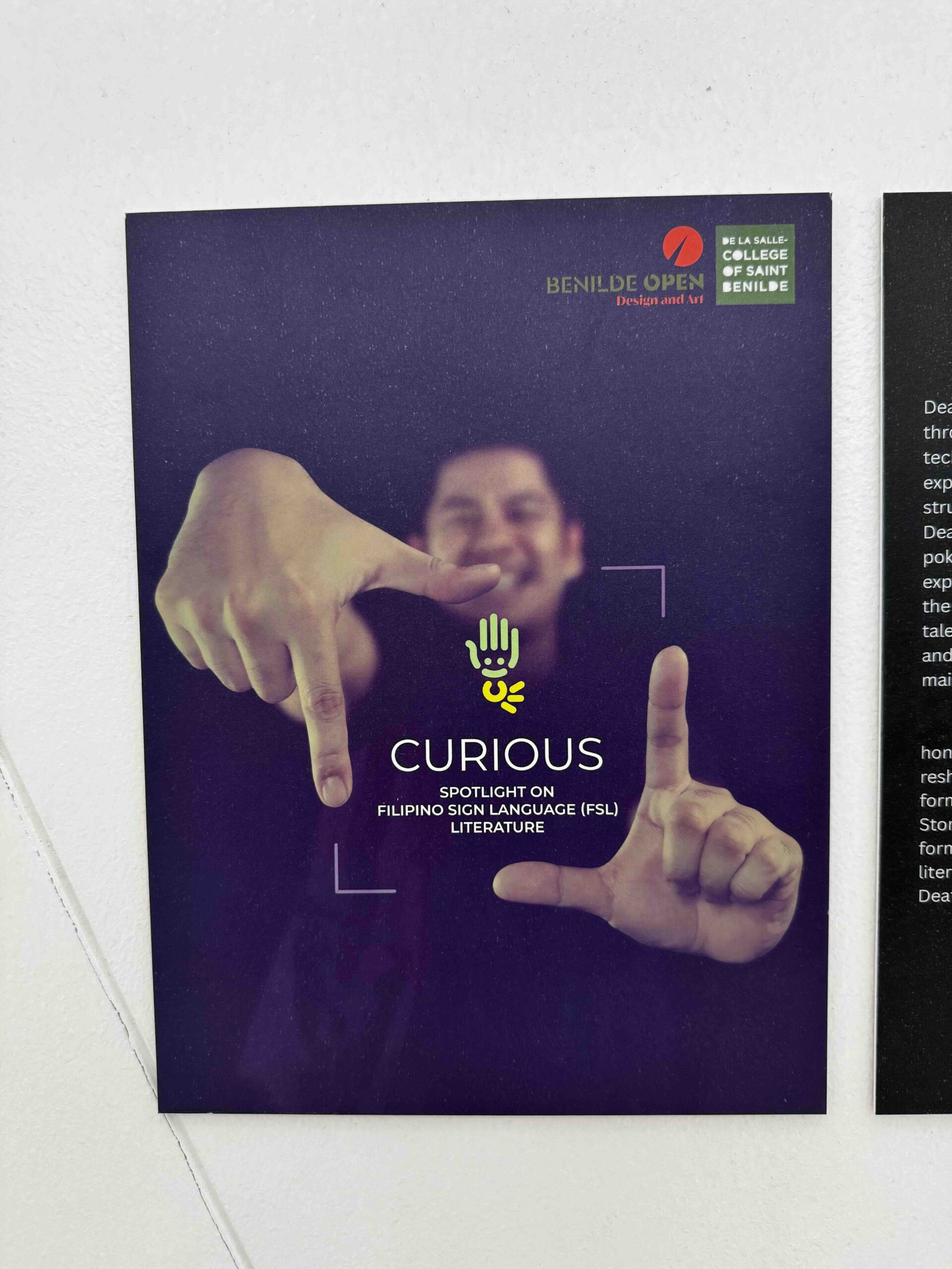 CURIOUS: Spotlight on Filipino Sign Language Literature in the Benilde open