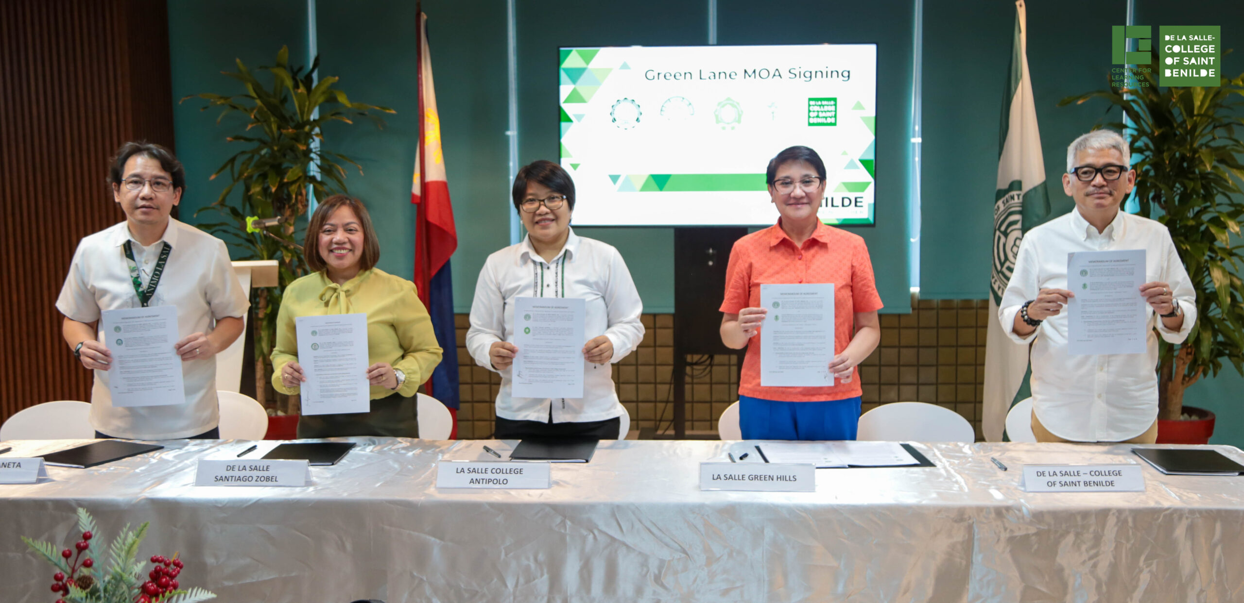 [2023-2024] Benilde Strengthens Lasallian Network Through Green Lane MOA Signing